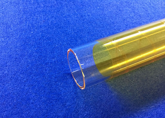 Çin Fotokoltaik Endüstrisinde Kullanılan Sarı 3M Fiber Kaplı PECVD Sigortalı OD 30 mm Kuvars Cam Tüp Tedarikçi