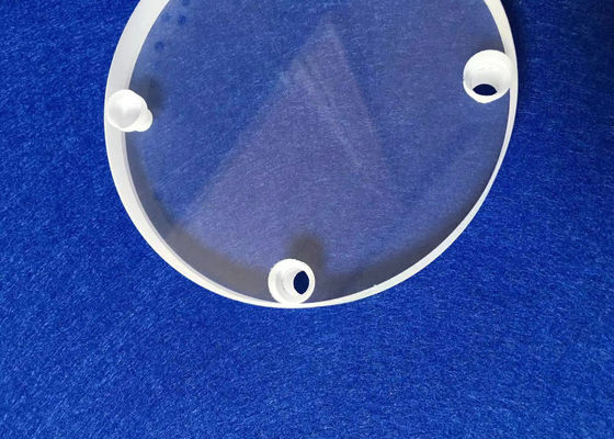 Delikli Özelleştirilmiş Delikli Silika Cam Yuvarlak Disk / Sigortalı Kuvars Disk Tedarikçi